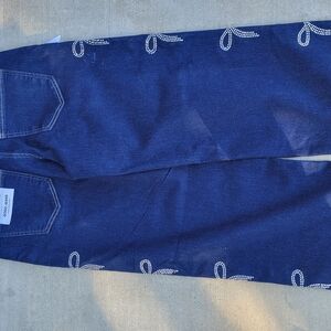 GOGO Women's Blue Flare Jeans with Embellished Details